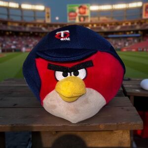 2013 Angry Birds MN Minnesota Twins Baseball Stuffed Plush Batting Helmet Plush